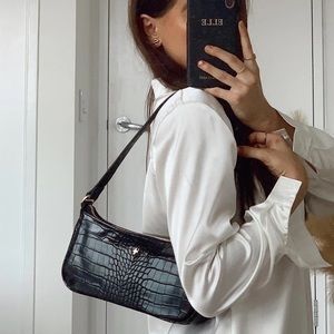 Piper Bag Black Croc by Peta & Jain